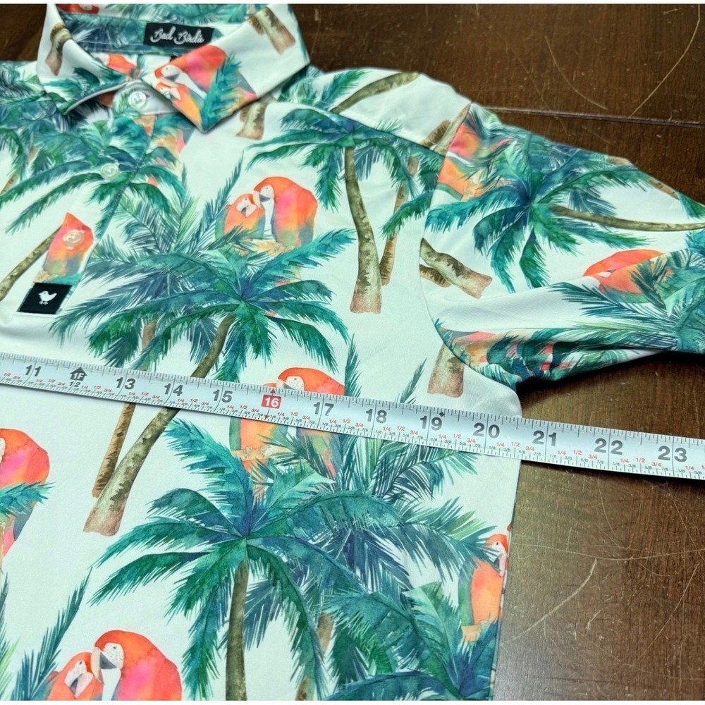 2 Bad Birdie Polo Golf Shirts Men Small Tropical Safari Animal Print 2pc Bundle - Picture 9 of 16